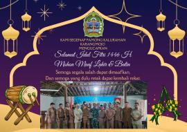 PEMERINTAH KALURAHAN KARANGMOJO MENGUCAPAN SELAMAT HARI RAYA IDUL FITRI 1446 H / 2025 M
